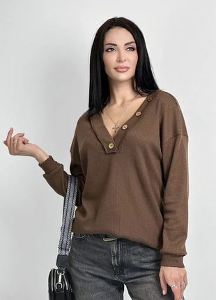 Жіночий пуловер з гудзиками оптом | норма, батал