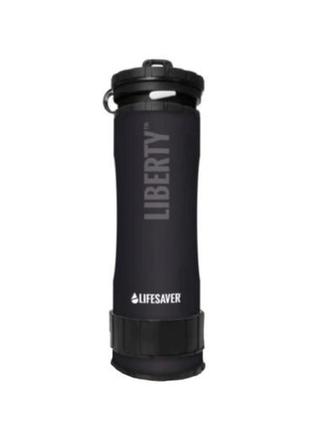 Lifesaver liberty black портативна пляшка для очищення води