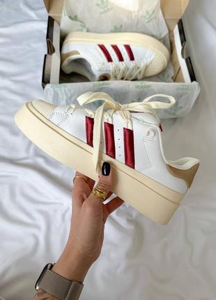 Кеды кроссовки adidas superstar bonega beige red