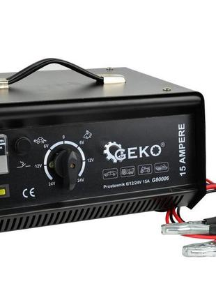 Зарядний пристрій для акумулятора авто 6-24v geko 15a