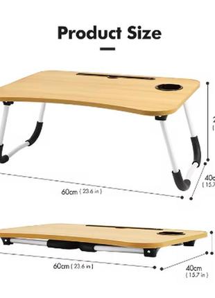 Портативний дерев'яний столик для ноутбука та планшета в ліжко...7 фото