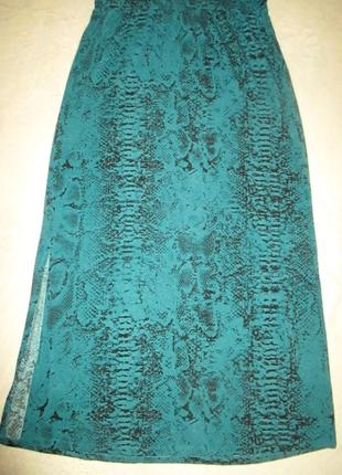 Тёмное бирюзовое в пол платье-сарафан,длина140см,14-16р7 фото