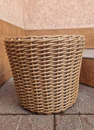 Горщик для кімнатних і вуличних квітів плетене кашпо зі штучно...