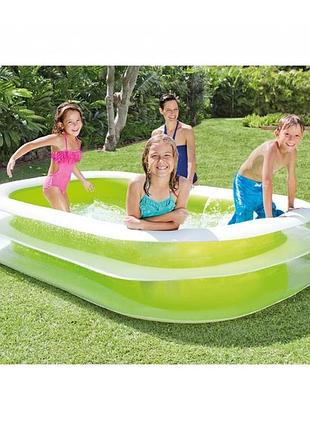 Дитячий надувний басейн intex 262х175х56 см 749 л морська хвиля