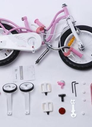 Велосипед дитячий двоколісний 12" для дівчинки маленький лебід...2 фото