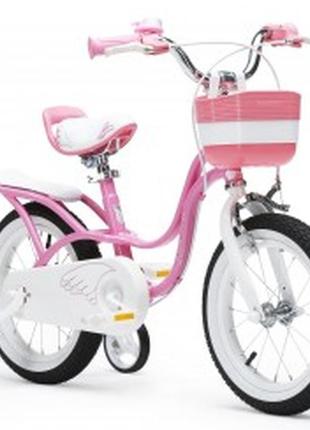 Велосипед дитячий двоколісний 12" для дівчинки маленький лебід...5 фото