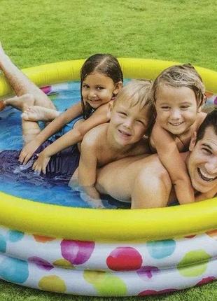 Дитячий надувний басейн intex круглий фантазія 168 х 41 см3 фото