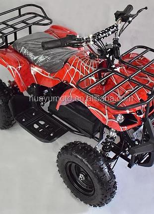 Квадроцикл дитячий 36v 800w червоний чоловік-паук