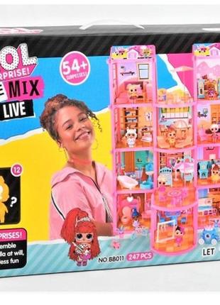 Конструктор каркасний пластиковий будиночок для ляльок рожевий...