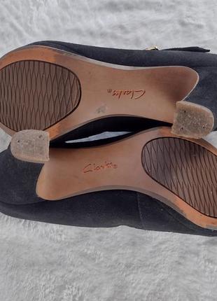 Туфлі clarks чорні натуральна замша+шкіра лак 36р.4 фото