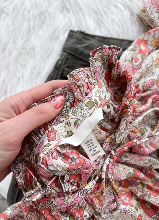 Неймовірна легка обʼємна квіткова блуза h&m8 фото