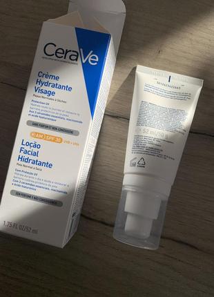 Cerave facial lotion / дневной увлажняющий крем для нормальной и сухой кожи лица + подарок2 фото