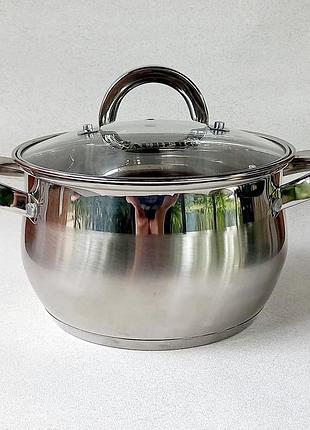 Каструля із нержавіючої сталі zauberg zb-3s (3л)
