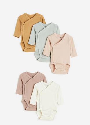Боди h&amp;m длинный рукав 0-1 м боди