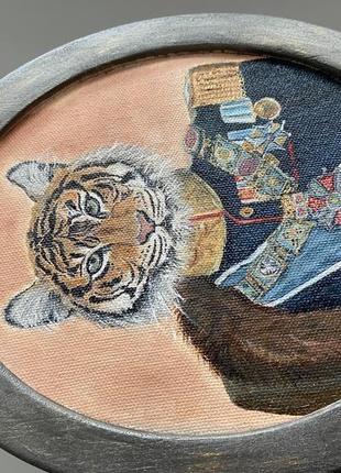 Картина «тигр» на холсте 15*17,5 см2 фото