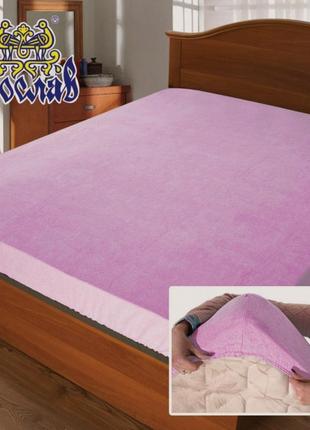Простирадло на резинці махрове ярослав "рожеве 09" (90х200+20см)