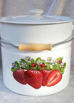 Відро емальоване з кришкою idilia "12242/40" (12л)