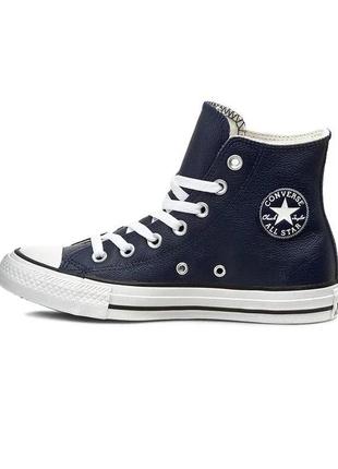 Кожаные высокие кеды converse1 фото