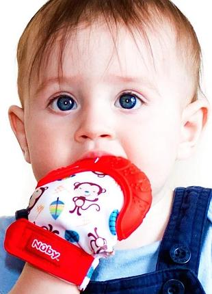 Nuby варежка рукавичка прорезыватель для зубов грызунок малышу