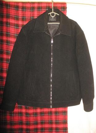 Демисезонное шерсть кашемир короткое пальто куртка paul berman1 фото