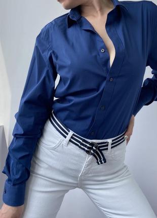 Базова синя-електрик сорочка/рубашка від we2 фото