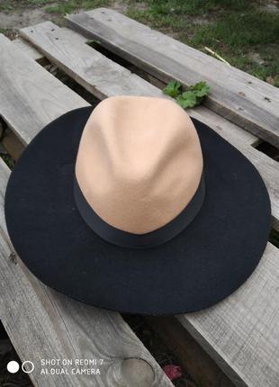 Шляпа фетровая с широкими полями4 фото