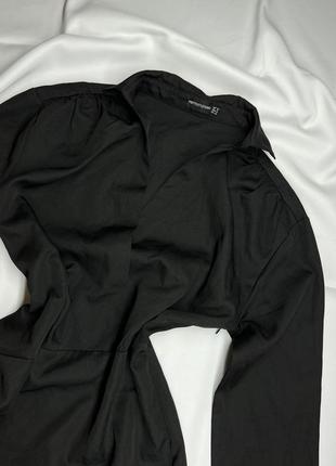 Черное атласное платье2 фото