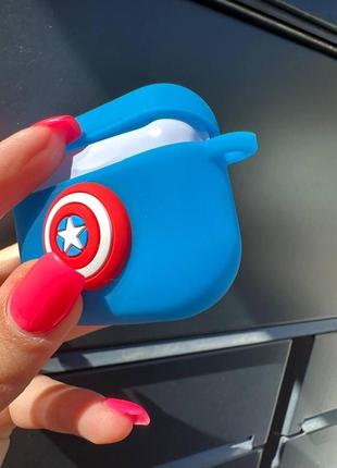 Чехол для наушников капитан америка apple airpods 3 marvel series captain-america6 фото