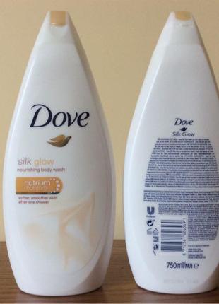 Гель для душу dove silk glow 750 мл