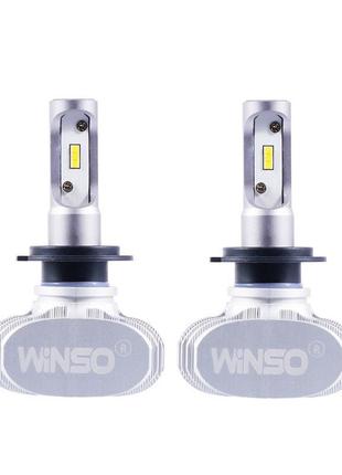 Світлодіодні автомобільні led-лампи winso h7 12/24 v 50 w 6000 k3 фото