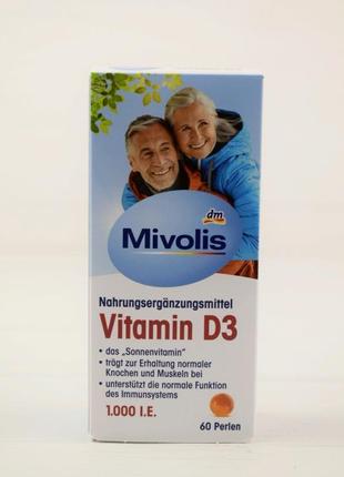 Біологічно активна добавка vitamin d3 mivolis 60 капсул (німеч...