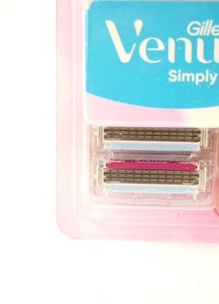 Станок для гоління gillette venus 3 simply із змінними касетам...3 фото