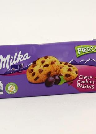 Печиво з шоколадом та родзинками milka choco cookies raisins 1...