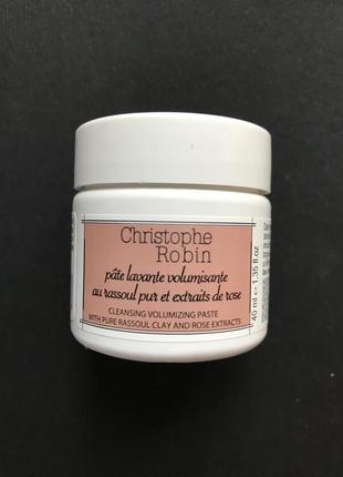 Очищающая паста шампунь для волос christophe robin cleansing paste clay rose extract2 фото