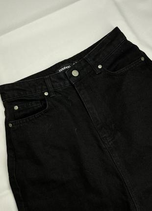 Черные базовые джинсы4 фото
