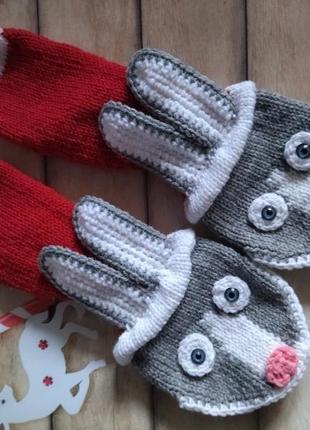 Новорічні шкарпетки рік кролика3 фото