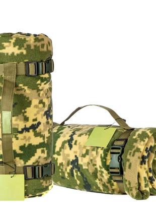 Тактический флисовый плед 150х200см – одеяло для военных с чехлом, коврик плед покрывало.4 фото