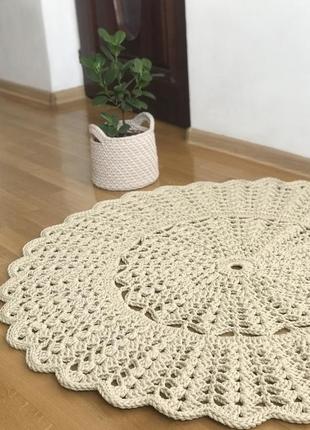 Килим в'язаний гачком коврик декор для дому поліефірний килим декоративні килими5 фото