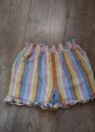 Красивые удобные шорты на девочку 7 р 122 рост. состояние новых