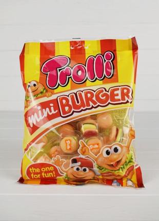 Желейні цукерки trolli mini burger 17шт 170гр (німеччина)