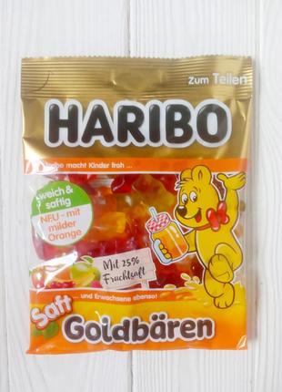Желейні цукерки haribo goldbaren saft 175гр. (німеччина)