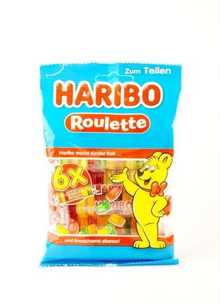 Желейні цукерки haribo roulette 150 г німеччина1 фото