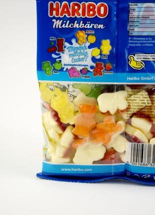 Желейні цукерки haribo milchbären 160 г німеччина2 фото