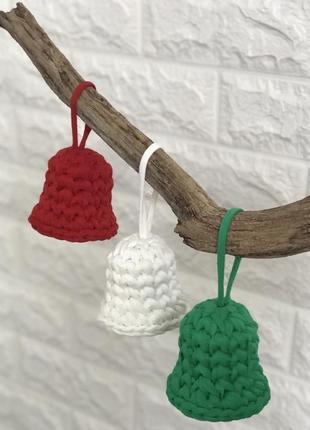 Колокольчик зеленый новогодний декор украшения игрушки на елку рождественский декор2 фото