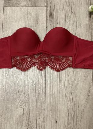 Шикарное красное бюстье intimissimi, push up, р.70 b - 75 b4 фото