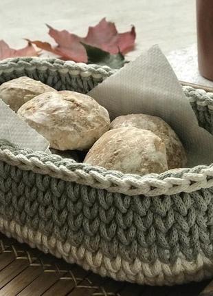 Корзина овал декоративная для конфет печенья хлеба, современный модный декор для дома3 фото