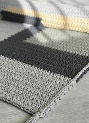 "ельза" килим авторський,стильна килимова доріжка,приліжковий декоративний килимок,ручна робота10 фото