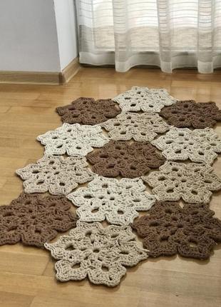 Авторский ковер фловерс, декоративный прикроватный коврик,стильный декор в детскую