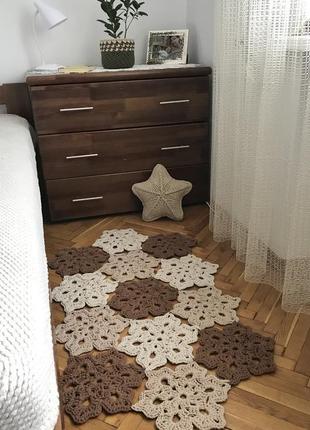 Авторский ковер фловерс, декоративный прикроватный коврик,стильный декор в детскую