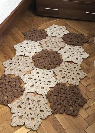 Авторский ковер фловерс, декоративный прикроватный коврик,стильный декор в детскую